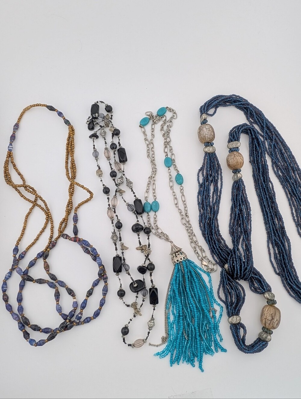 Jewelry Lot #70 - Bohemian Beaded Necklaces - Estate Jewelry Bag